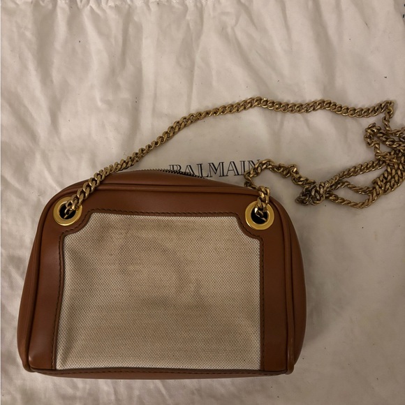 Balmain B-Army 18 Logo Crossbody Bag with Gold chain - Picture 3 of 12